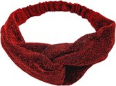 Haarband Twist Glitter Rood