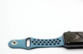 Geschikt Voor Smart Watch Sport Band 2 Kleuren -  Groen Blauw - 42mm En 44mm - ML - Geschikt Voor Smart Watches - Maat: 42 en 44