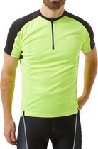 Dare2b Aces Ii Fietsshirt / Wielrenshirt - Korte Mouw - Geel - Heren - Maat S