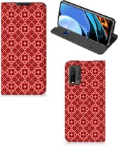 Stand Case Xiaomi Poco M3 | Redmi 9T Smartphone Hoesje Batik Red