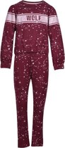 Woody Meisjes Pyjama Bordeaux met Sterren-6 jaar