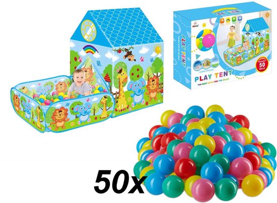 Ballenbak met Speeltent - Incl 50 Stuks Ballenbak Ballen - Baby - Peuter - Speeltent voor kinderen - Ballentent Popup van Joylio — afbeelding 3