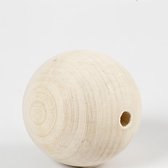 Houten kralen. 60 mm. 9 mm. grass wood - 3 st