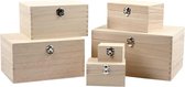 Set houten dozen. Keizerin boom - 6 st