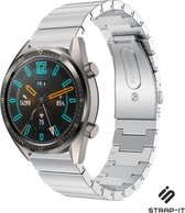Stalen Smartwatch bandje - Geschikt voor  Huawei Watch GT luxe metalen bandje - zilver - 42mm - Strap-it Horlogeband / Polsband / Armband