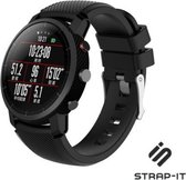 Siliconen Smartwatch bandje - Geschikt voor  Xiaomi Amazfit Pace silicone band - zwart - Strap-it Horlogeband / Polsband / Armband