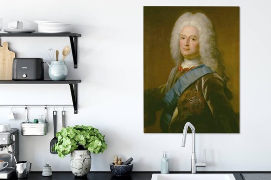Peintures sur toile - Wilhelm VIII, landgrave de Hesse- Kassel - peinture de Philip van Dijk - 60x80 cm - Décoration murale