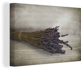 Peintures sur toile - Bouquet de lavande séchée - 30x20 cm - Décoration murale