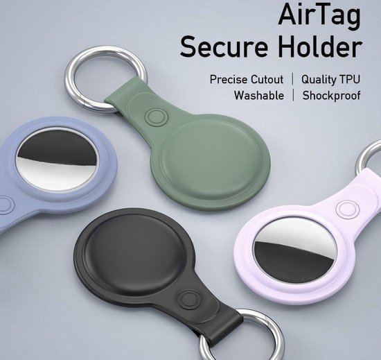 DUX DUCIS sleutelhanger Silicon 4 Pack siliconen hoesje voor AirTag - multi colour