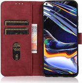 KHAZNEH Motorola Moto G100 Hoesje Retro Wallet Book Case Rood