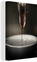 Gouttes d'un expresso d'une machine à café toile 20x30 cm - petit - Tirage photo sur toile (Décoration murale salon / chambre)
