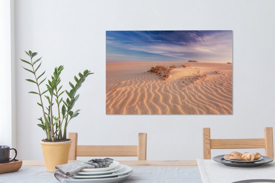 De belles vagues de sable se sont formées dans les dunes de Fuerteventura Toile 60x40 cm - Tirage photo sur toile (Décoration murale salon / chambre)