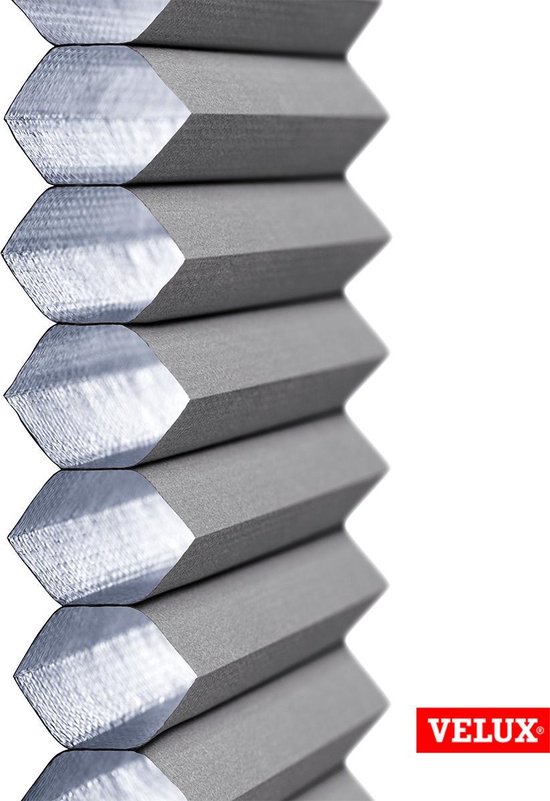 Store plissé occultant d'origine VELUX (FHC), cadre argenté, S06, 606, 4, Dusty Green