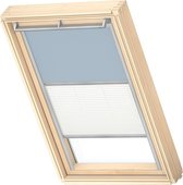 VELUX Origineel Verduisterend Rolgordijn Plus Plissé (DFD), Zilveren Kozijn, MK08, Light Blue