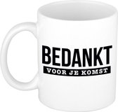 Bedankt voor je komst cadeau mok / beker - wit