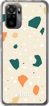 6F hoesje - geschikt voor Xiaomi Redmi Note 10 Pro -  Transparant TPU Case - Terrazzo N°1 #ffffff