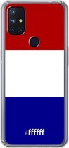 6F hoesje - geschikt voor OnePlus Nord N10 5G -  Transparant TPU Case - Nederlandse vlag #ffffff