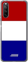 6F hoesje - geschikt voor Sony Xperia 10 III -  Transparant TPU Case - Nederlandse vlag #ffffff