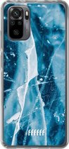 6F hoesje - geschikt voor Xiaomi Redmi Note 10 Pro -  Transparant TPU Case - Cracked Ice #ffffff