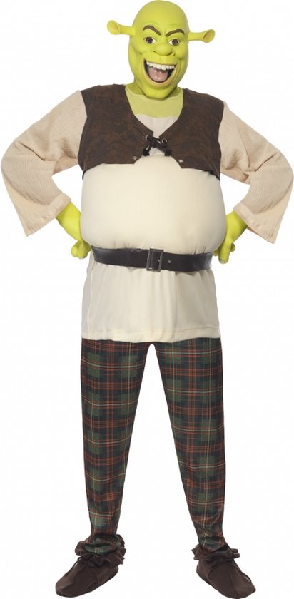 psychologie Zonder hoofd bovenstaand Shrek kostuum 48-50 (M) | bol.com