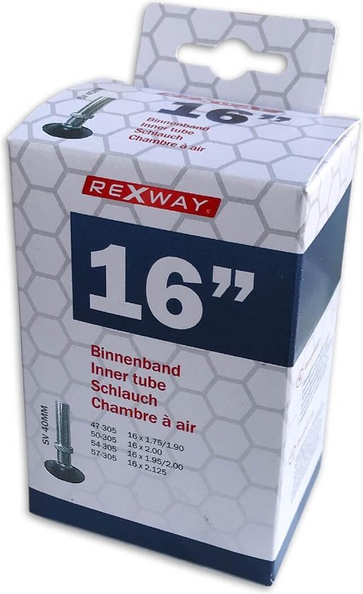 Rexway Binnenband 16 Inch (47/57-305) Av 40 Mm Zwart | bol.com
