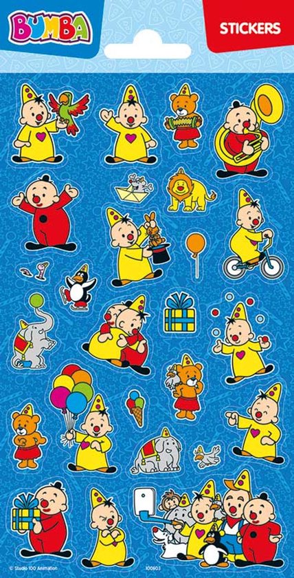 Studio 100 Stickerset Bumba Junior Blauw 26 Stuks