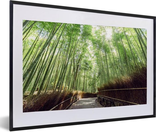 Fotolijst incl. Poster - Bamboebosje in Arashiyama Japan - 60x40 cm - Posterlijst