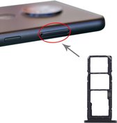SIM-kaarthouder + SIM-kaarthouder + Micro SD-kaarthouder voor Nokia 7.2 / 6.2 TA-1196 TA-1198 TA-1200 TA-1187 TA-1201 (zwart)