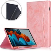 Voor Samsung Galaxy Tab S7 T870 / T875 TPU Front Ondersteuning Horizontale Flip Leren Case met Houder & Pen Slot & Slaap / Wekfunctie (Roze)