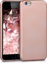 kwmobile telefoonhoesje voor Apple iPhone 6 / 6S - Hoesje voor smartphone - Back cover in metallic roségoud