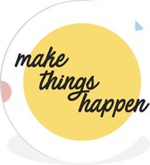 Texte de motivation sur un fond avec des cercles Feuille de plastique de cercle mural