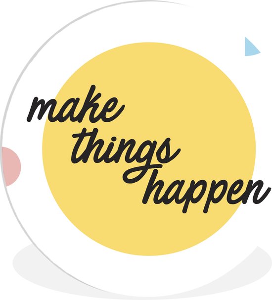 Texte de motivation sur un fond avec des cercles Feuille de plastique de cercle mural