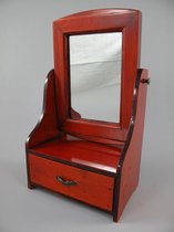 Sieradendoos - Doosje met spiegel - Mahonie Hout - 34 cm hoog