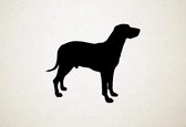 Silhouette hond - Grand Anglo-francais Blanc Et Noir - S - 45x54cm - Zwart - wanddecoratie