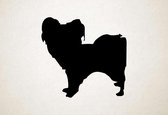 Silhouette hond - Papillon - XS - 25x26cm - Zwart - wanddecoratie