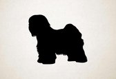 Silhouette hond - Tibetan Terrier - Tibetaanse Terriër - M - 60x71cm - Zwart - wanddecoratie
