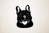 Wanddecoratie - Hond - Franse bulldog 5 - XS - 29x22cm - Zwart - muurdecoratie - Line Art