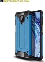 Voor Xiaomi Redmi Note 9 Pro Max Magic Armor TPU + PC-combinatiebehuizing (blauw)