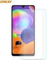 Voor Samsung Galaxy A31 5PCS ENKAY Hat-Prince 0.26mm 9H 2.5D Curved Edge Tempered Glass Film