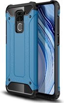 Voor Xiaomi Redmi Note 9 Magic Armor TPU + pc-combinatiebehuizing (blauw)