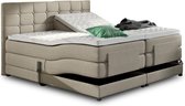 Bedworld Boxspring 160x200 cm Elekrtisch Verstelbaar met Matras - Bed - Medium Ligcomfort - Beige