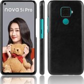 Shockproof Litchi Texture PC + PU Case voor Huawei Nova 5i Pro / Mate 30 Lite (zwart)