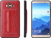 Fierre Shann beschermhoes met volledige dekking voor Huawei Mate 10, met houder en kaartsleuf (rood)