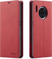 Voor Huawei Mate 30 Forwenw Dream Series Oil Edge Strong Magnetism Horizontal Flip Leather Case met houder & kaartsleuven & Wallet & Photo Frame (rood)