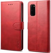 Voor Galaxy A71 GUSSIM zakelijke stijl horizontale flip lederen tas met houder & kaartsleuven & portemonnee (rood)