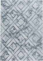 Modern laagpolig vloerkleed Naxos - zilver 3811 - 140x200 cm