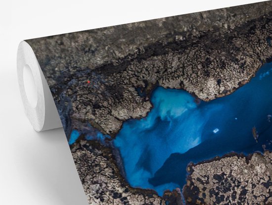 Papier peint - Papier peint photo peint Lacs abstraits en Islande - Largeur 325 cm x hauteur 260 cm