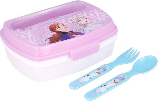 Frozen broodtrommel met bestek - multi colour - Disney Frozen lunchbox