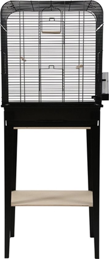 Zolux vogelkooi chic loft met meubel zwart - 134x53,5x33,5 cm - 1 stuks - Zolux