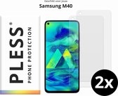 Samsung M40 Screenprotector Glas - 2x - Pless®